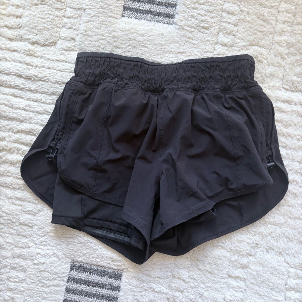 Athleta Black Athletic Shorts with Elastic Waistband